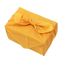 Plain Large Furoshiki 3 Width Polyester, Made in Japan, Yellow, 39.4 x 39.4 inches (100 x 100 cm)