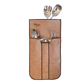 Hagerty Silver Guard Holloware Bag for Silver and Silver-Plated 22 x 42 cm I Practical Silver Storage Bag with Tarnish Protection I Impregnated Velvet Protective Case for 5 Pieces Service