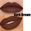 LYNTYAOU Matte Dark Brown Liquid Lipstick - Long Lasting, Waterproof,