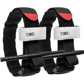 Feloyal Haemostatic Cord Tourniquet Hiking and Emergency Kit for Hunting and Hiking, for Heavy Emergencies and Blood Flow Blockage, Black (Pack of 2)