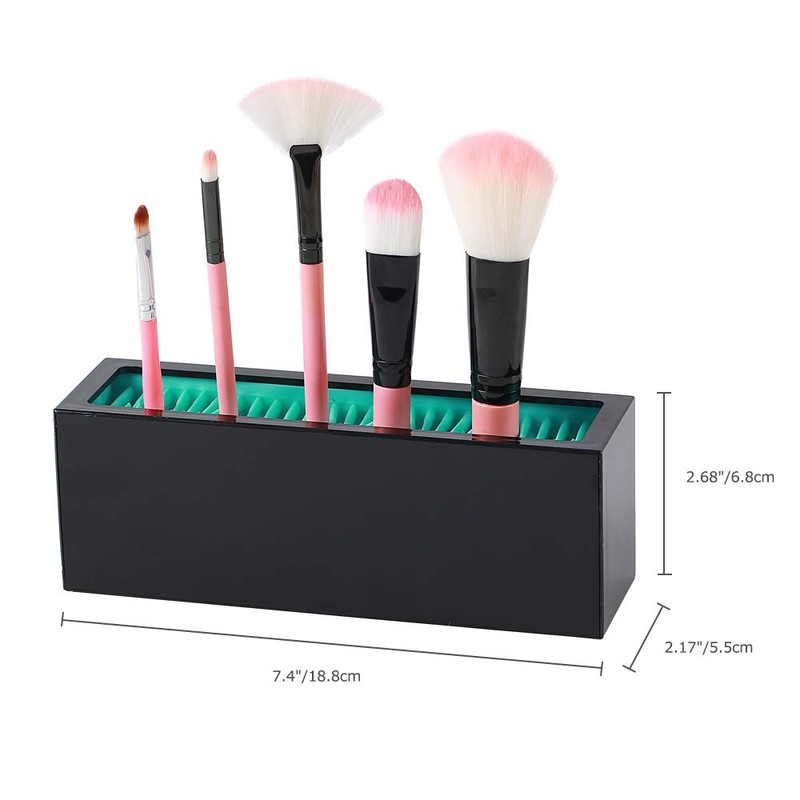 Jamend Clxp Makeup Brushes Holder Organizer, Silicone Vanity Air Drying