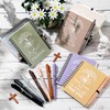 Kosiz 60 Pcs Spanish Christian Spiral Notebooks with Ballpoint Pens