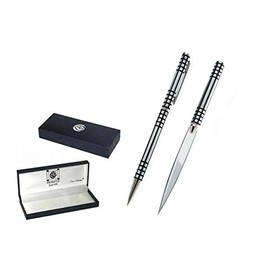 Men's Black Lattice Pen & Letter Opener Set - Charles Rennie Mackintosh design
