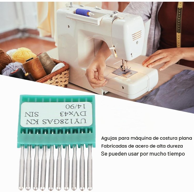 Agujas de Bordado y Máquina de Coser 90/14 Yosoo Yosoo53uw1zevhx