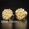 Cookie Nugget Stud Earrings Irregular Geometric 14k Gold Plated Hip-Hop