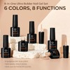 Modelones 8-in-ONE Nail Builder Gel, 6 Colors White Brown Builder