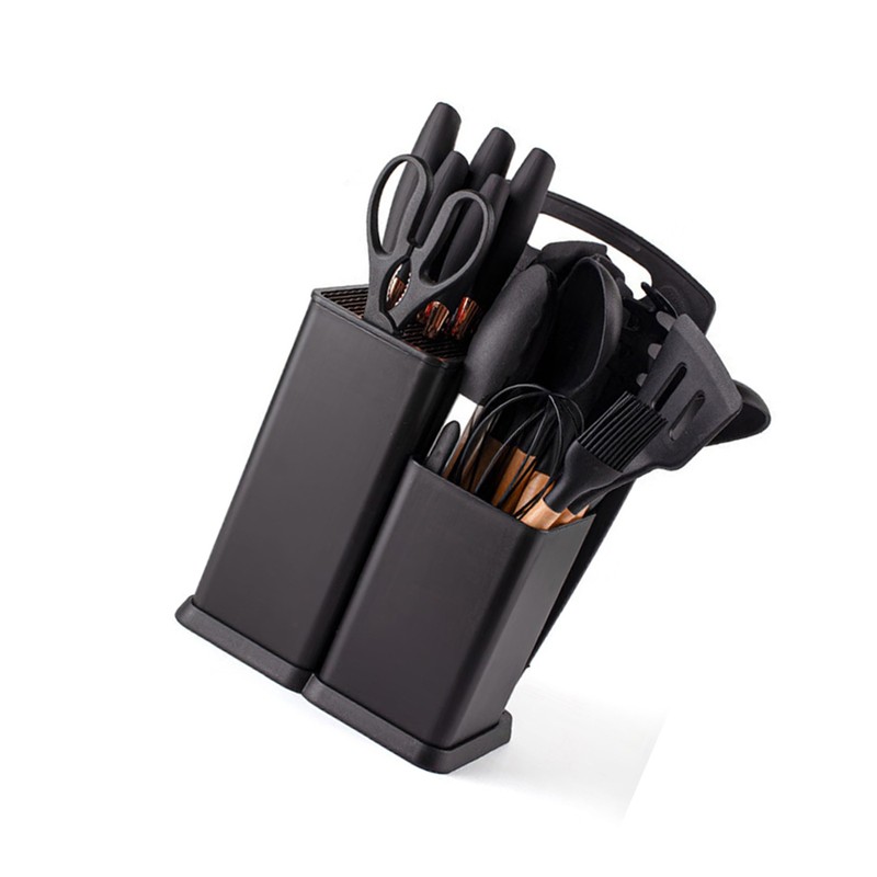 19 Pcs Kitchen Utensils Set Wood Handle Silicone Cooking Utensils