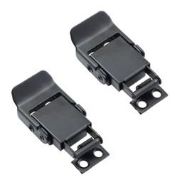ZYAMY 2pcs Stainless Steel Cabinet Buckle Black Spring Loaded Draw Latches Draw Latches Toggle Hasp Clamp for Box Cabinet Door Luggage