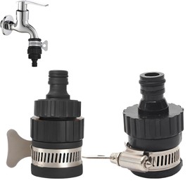 KxrTpx 2PCS Kitchen Tap Hose Connector,tap Connector for Hose Pipe,tap Hose Connector,12-16mm Mixer Garden Tap Indoor,Suitable for Most Faucets, Washing Machines, Gardening, Car Washes.