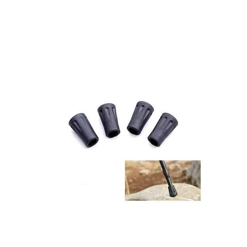 Walking Stick Tips Rubber 4 Pack Trekking Pole Tips Replacement