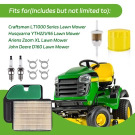 20 083 02-S KH-20-083-02-S Air Filter Oil Filter fits Kohler Courage 15 16 17 18 19 20 21 22 HP Engine for Craftsman LT1000 Series Husqvarna YTH22V46 Ariens Zoom XL Tractor Lown Mower