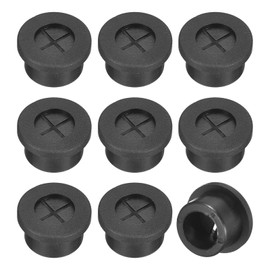 sourcing map 12 Pcs Cable Cord Grommet, 5/8 Inch (16mm) Desk Grommet Flexible Rubber Grommets Wire Hole Cover Pass Through for Office Computer Desk Wire Organizer, Black