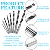 Yuentoen 8 PCS Brad-Point Drill Bits- 3-10mm Spiral Twist Wood