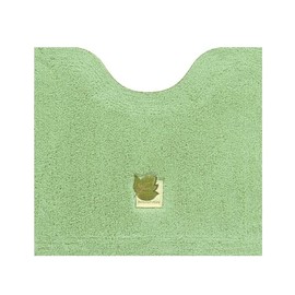 Senko 13962 Tiny Leaf Mini Toilet Mat, Approx. 16.9 x 18.5 inches (43 x 47 cm), Green, Cotton Blend Material, Embroidery, Simple Design