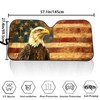 Tomeusey Sun Shade for Car Windshield, Retro American Flag Eagle