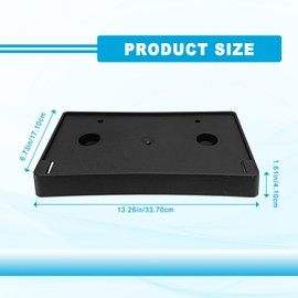 NOTISH Front License Plate Bracket, Front Bumper License Tag, Black No Drill License Plate Without Screws, Compatible with Dodge Ram 1500 2019-2024, Replace OEM 68274215AE CH1068151