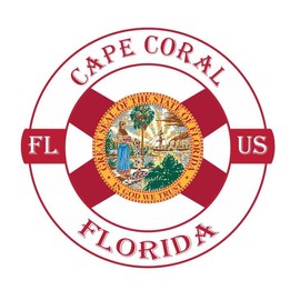 Cape Coral Florida Sticker Decal A714 Vinyl Countries Cities Stickers Decal for Wall, Laptop, Truck, Car Bumper Sticker 3 Inches