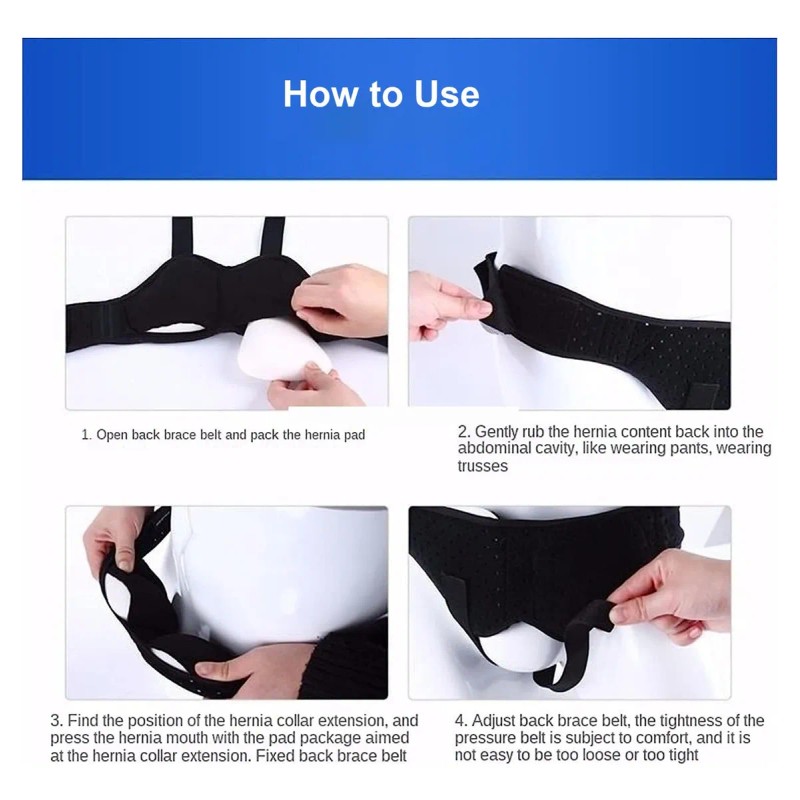 Gainreel Faja Hernia Inguinal Negra Talla G Ingle Bilateral Gainreel
