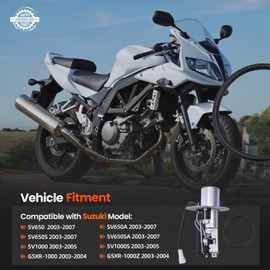 Hodflop 15100-35F30 Fuel Pump Assembly Compatible with Suzuki SV650 SV650A SV650S SV650SA 2003-2007, SV1000 SV1000S 2003-2005, GSXR1000 GSXR1000Z 2003-2004 Replace# 1510035F30
