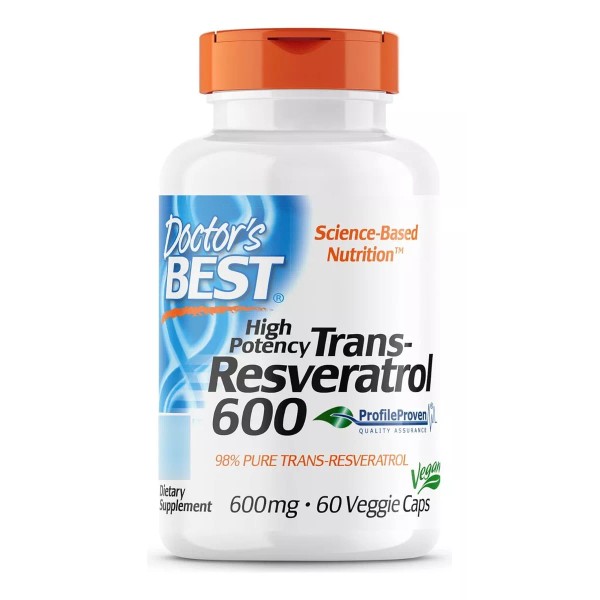 Docstors Best Dr. Best Trans- Resveratrol De 600 Mg 60 Capsulas Hecho Usa