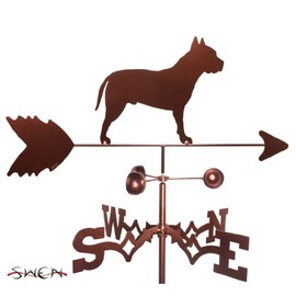 SWEN Products Hand Made American Stafford Pit Bull Dog Garden Stake Weathervane