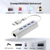 BAKEWAY Adaptador USB-C a Ethernet Gigabit 5 en 1 Hub