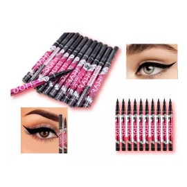 36H 12pcs Delineador Tipo Plumón  Negro Larga Duración  36h