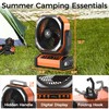 Camping Fan with Light - 20000mAh Rechargeable Battery Fan, 112Hrs
