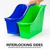 Storex Interlocking Book Bins, 5 1/3 W x 14 1/3
