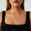 MIDEEO Cross Pendant Neckalce for Women 14K Gold Plated Dainty