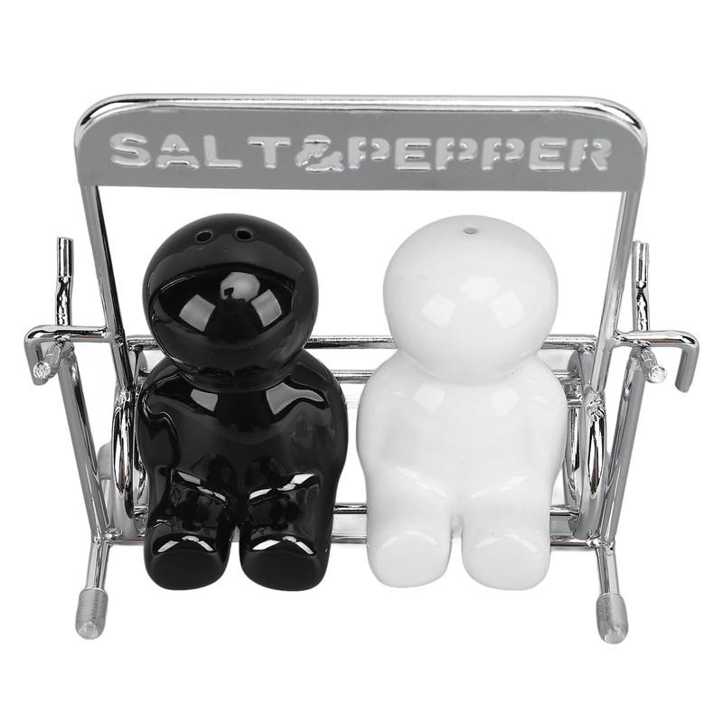 Ceramic Cute Swing Figure Shaker Set Salt and Pepper Dispensers