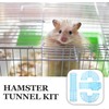 8 Pack Hamster Tube Set,Transparent Curved Pipe Pet Cage Tunnel
