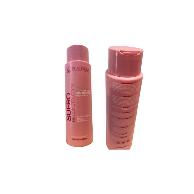 Tratamiento suero reconstructor keratina y colageno,Nueva presentacion Platinum 220 gr.
