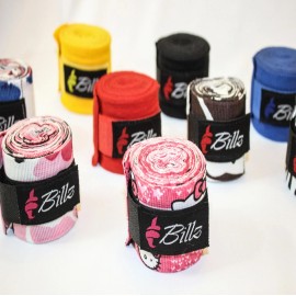 Billzan BILLZ HANDWRAPS ALL COLORS - Elastic Mexican Pro Boxing wrap Adult PAIR - Zebra