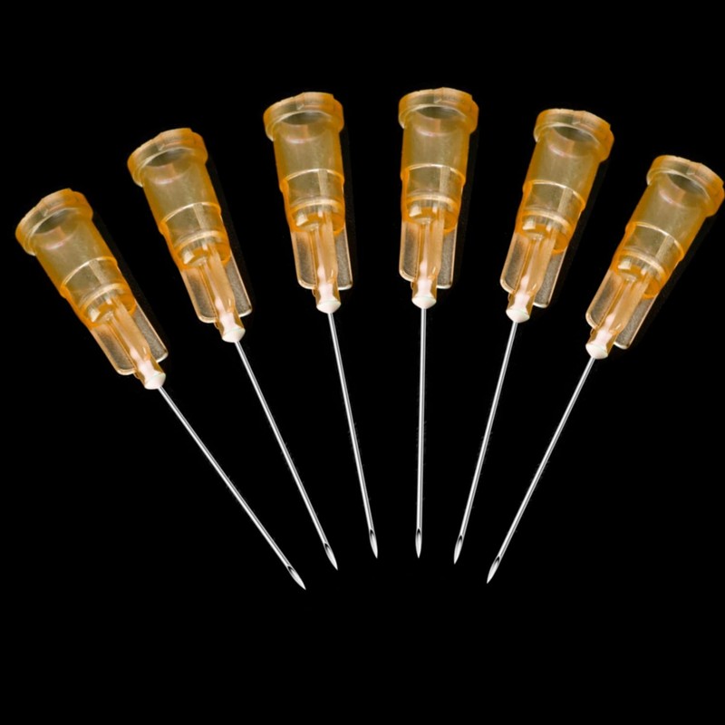 100Pack 25Ga 1Inch/25mm with Cap Dispensing Needla Accessories Disposable Lab