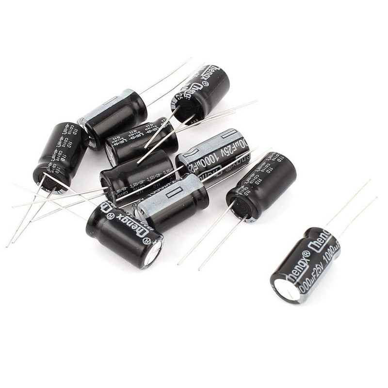 FymuSing (Pack of 12 Pieces) 1000uf 25V Capacitor, Aluminum Electrolytic