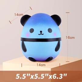 Anboor Squishies Panda Egg Jumbo Squishy Slow Rising Squeeze Toys Scented Kawaii Squishies Animal Toy for Kids Adults 1 Pcs (Galaxy)