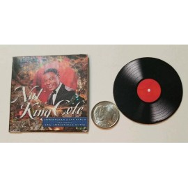Miniature record album 1/6  Playscale Christmas Song Nat King Cole Music
