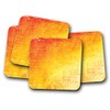 4 Set - Orange Ombre Coaster - Yellow Red Sun