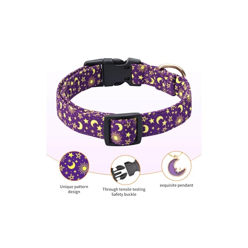 Collar De Algodón Para Perro, Collar Ajustable Y Bonito Para