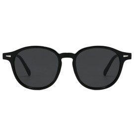 LJCZKA Retro Small Round Sunglasses for Women Men Classic Tinted Sunglasses Circular Shades Trendy with UV400 Protection