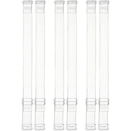 Syhood Invisible Clear Bra Straps Soft Transparent Replacement Shoulder Straps Non-Slip Adjustable Straps for Women Strapless Bras(3 Pairs,10 mm)