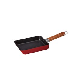 CB Japan Eggs Bread 5.1 x 7.1 inches (13 x 18 cm), Tomatoes, Induction Compatible, Fluorine Coating, Natural Wood Handle, Small Mini Egg Bread Copan