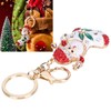 2Pcs Santa Keychain Pendant Cute Stylish Fahionable Decorative Hanging OrnamentsRed