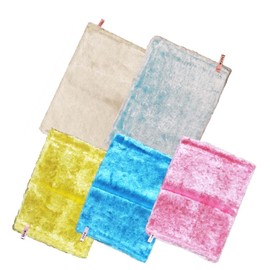 Copa Corporation T0100100-17 Pulse Cloth Set of 5, Blue, Yellow, Pink, White, Sky Blue, Natural Pulp, Made in Japan