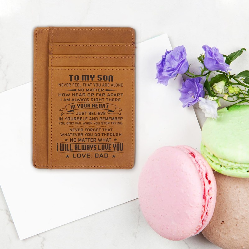 Abaodam Rfid Cards Holder Pu Leather Card Holder Wallet Slim