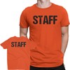 NYC FACTORY Men's Staff Tee Distressed Design (Orange-Black, 3XL)