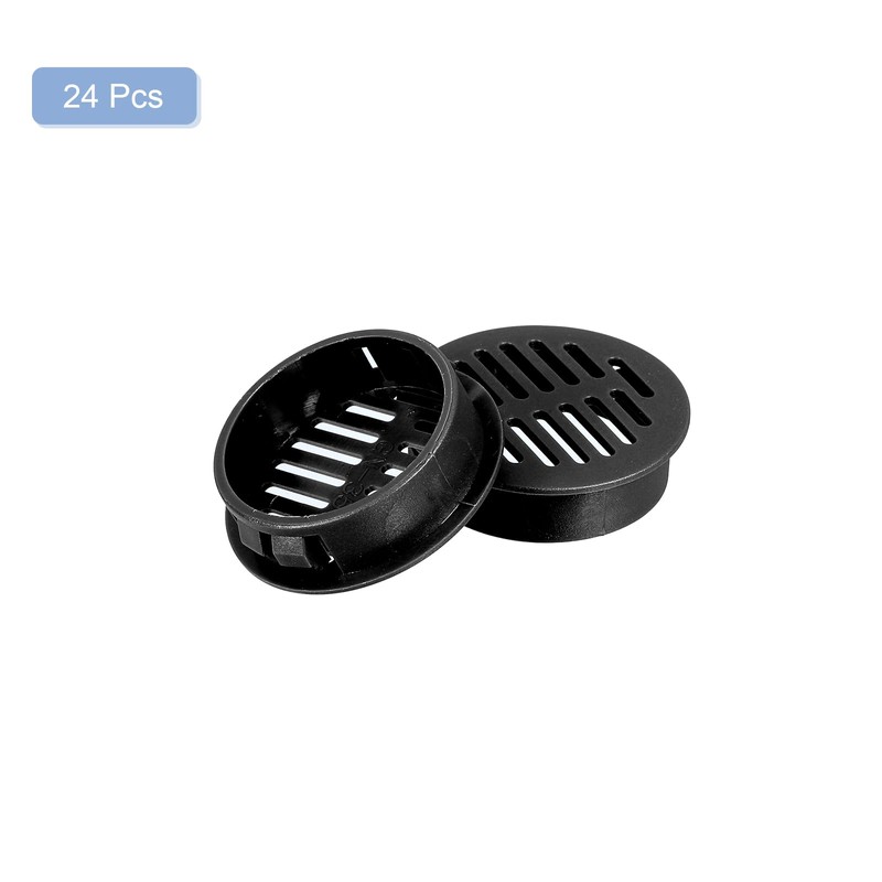 sourcing map 24Pcs 35mm/1.38" Circular Soffit Air Vents, Plastic Soffit
