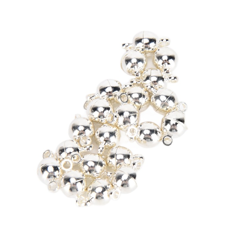 20 Sets Magnetic Clasps Round Brass Fashionable Jewelry Clasps for