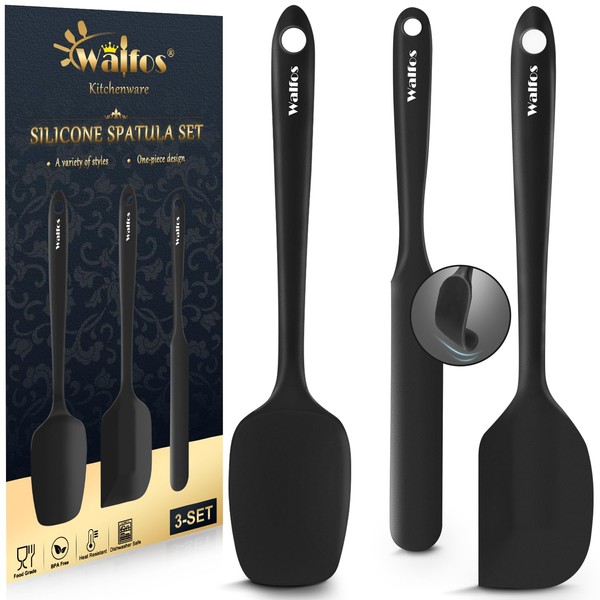 Small Silicone Spatula set of 3,Walfos Heat Resistant mini Kitchen